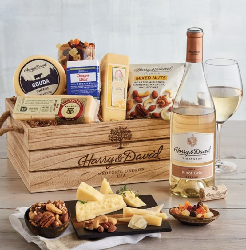 Photo of a cheese board by Harry and David