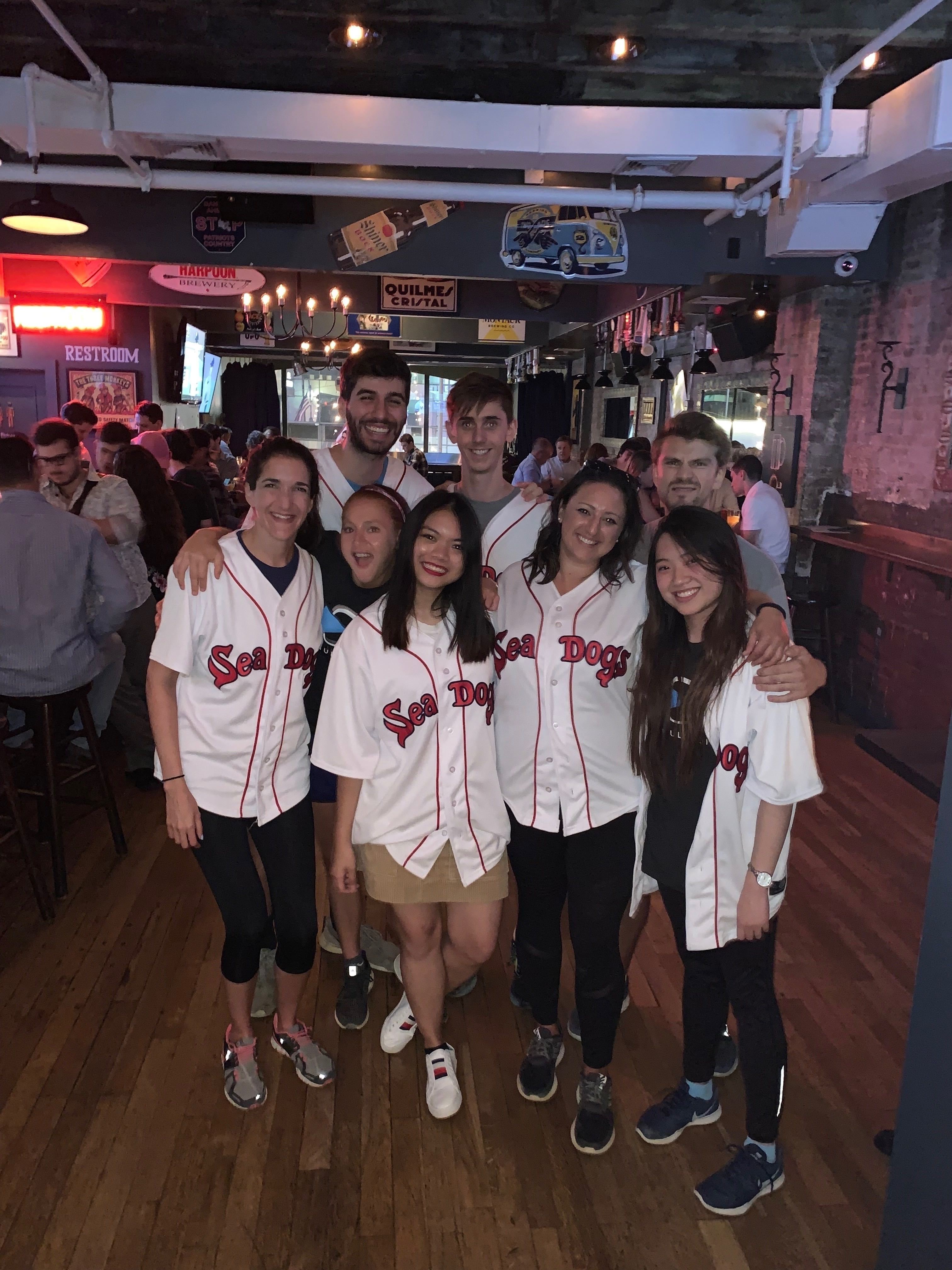 Post-game drinks after softball.